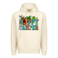 Sandshell happy camper with trees and map Premium Hoodie - AdoDesignShop