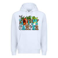 White happy camper with trees and map Premium Hoodie - AdoDesignShop