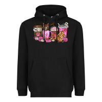 Black cat coffee cups Heavyweight Hoodie - texasbilliewilder