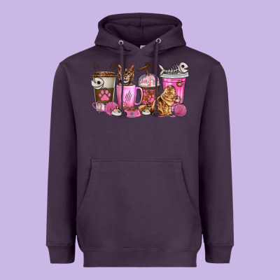 Heavyweight Hoodie cat coffee cups