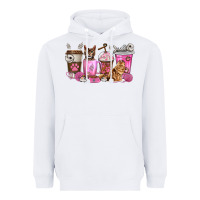 White cat coffee cups Heavyweight Hoodie - texasbilliewilder