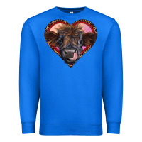 True Royal leopard heart highland calf Premium Sweatshirt - RanaPortraitStore