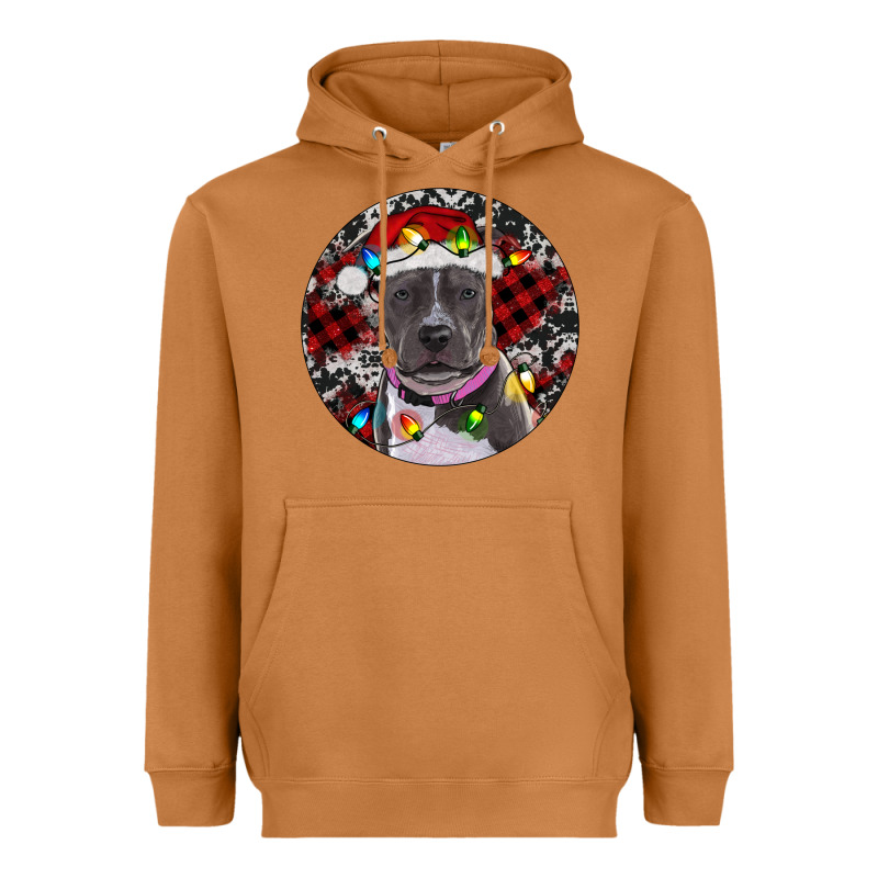 Pitbull And Buffalo Plaid Heavyweight Hoodie by RanaPortraitStore | Teevron