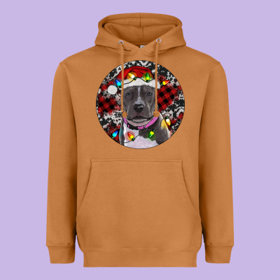 Heavyweight Hoodie Pitbull And Buffalo Plaid