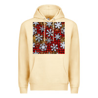 Pina Colada christmas snow crystals with plaid seamless pattern Premium Hoodie - BundleAndBundleShop