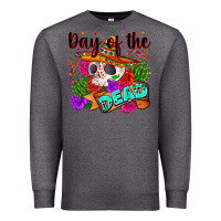 Charcoal Heather mexican day of the dead Premium Sweatshirt - Zillion Design Studio