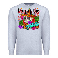 Heather Grey mexican day of the dead Premium Sweatshirt - Zillion Design Studio
