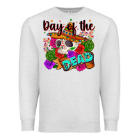 Oatmeal Heather mexican day of the dead Premium Sweatshirt - Zillion Design Studio