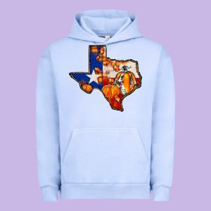 Texas Map Fall Urban Hoodie Designed By Jahusdesignshop