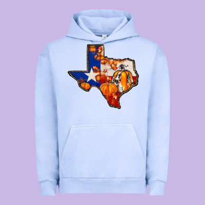 Texas Map Fall Urban Hoodie Designed By Jahusdesignshop