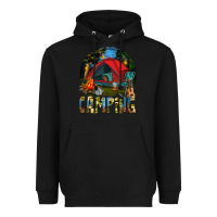 Black camping Heavyweight Hoodie - texasbilliewilder