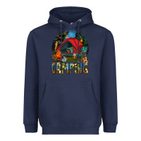 Navy camping Heavyweight Hoodie - texasbilliewilder