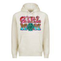 Oatmeal Heather girl mom Premium Hoodie - AdoDesignShop