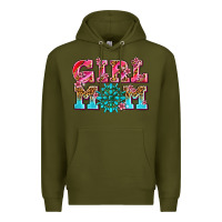 Army Green girl mom Premium Hoodie - AdoDesignShop