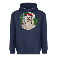 Navy Pomeranian And Farm Heavyweight Hoodie - RanaPortraitStore