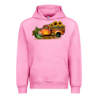 Fuchsia Pink sunflower truck Urban Hoodie - JahusDesignShop