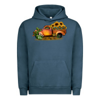 Pigment Midnight Navy sunflower truck Urban Hoodie - JahusDesignShop
