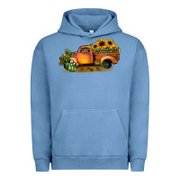 Pigment Pebble Blue sunflower truck Urban Hoodie - JahusDesignShop