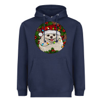 Navy Christmas pomeranian Heavyweight Hoodie - RanaPortraitStore