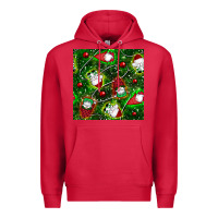 Cardinal christmas gnomes seamless pattern Premium Hoodie - BundleAndBundleShop