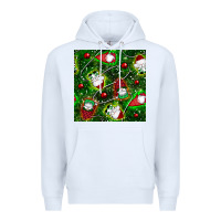 White christmas gnomes seamless pattern Premium Hoodie - BundleAndBundleShop