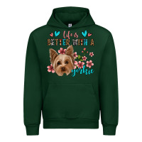 Forest Green life is better with a yorkie Urban Hoodie - Jasminsmagicworld
