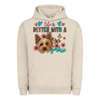 Pigment French Oak life is better with a yorkie Urban Hoodie - Jasminsmagicworld