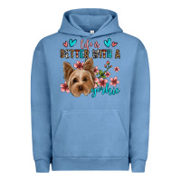Pigment Pebble Blue life is better with a yorkie Urban Hoodie - Jasminsmagicworld