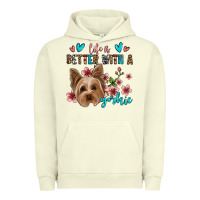 Pigment Pistachio life is better with a yorkie Urban Hoodie - Jasminsmagicworld
