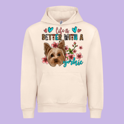 Life Is Better With A Yorkie Urban Hoodie Designed By Jasminsmagicworld
