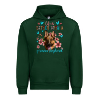 Forest Green life is better with a german shepherd Urban Hoodie - Jasminsmagicworld