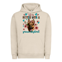 Pigment French Oak life is better with a german shepherd Urban Hoodie - Jasminsmagicworld