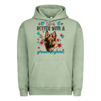 Pigment Oil Green life is better with a german shepherd Urban Hoodie - Jasminsmagicworld