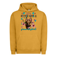 Pigment Peanut Butter life is better with a german shepherd Urban Hoodie - Jasminsmagicworld