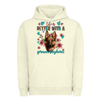 Pigment Pistachio life is better with a german shepherd Urban Hoodie - Jasminsmagicworld