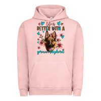 Pigment Salmon life is better with a german shepherd Urban Hoodie - Jasminsmagicworld