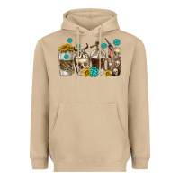 Mushroom coffee cups bull skull with gemstones Heavyweight Hoodie - texasbilliewilder