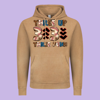 Three Up Three Down Vintage Hoodie Designed By Adodesignshop