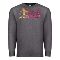 Charcoal Heather cupid vibes Premium Sweatshirt - RanaPortraitStore