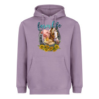 Lavender chicken pig horse farm life Heavyweight Hoodie - texasbilliewilder