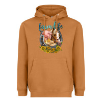 Meerkat chicken pig horse farm life Heavyweight Hoodie - texasbilliewilder