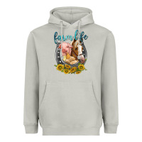 Moon Dust chicken pig horse farm life Heavyweight Hoodie - texasbilliewilder