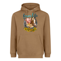 Toasted Coconut chicken pig horse farm life Heavyweight Hoodie - texasbilliewilder