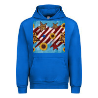 Cobalt western star with sunflower seamless pattern Urban Hoodie - BundleAndBundleShop