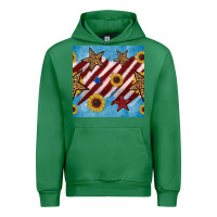 Emerald western star with sunflower seamless pattern Urban Hoodie - BundleAndBundleShop