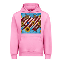Fuchsia Pink western star with sunflower seamless pattern Urban Hoodie - BundleAndBundleShop