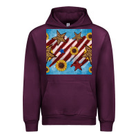 Mauve Wine western star with sunflower seamless pattern Urban Hoodie - BundleAndBundleShop