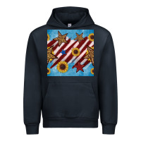 Navy western star with sunflower seamless pattern Urban Hoodie - BundleAndBundleShop