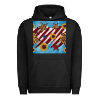 Pigment Black western star with sunflower seamless pattern Urban Hoodie - BundleAndBundleShop
