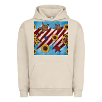 Pigment French Oak western star with sunflower seamless pattern Urban Hoodie - BundleAndBundleShop
